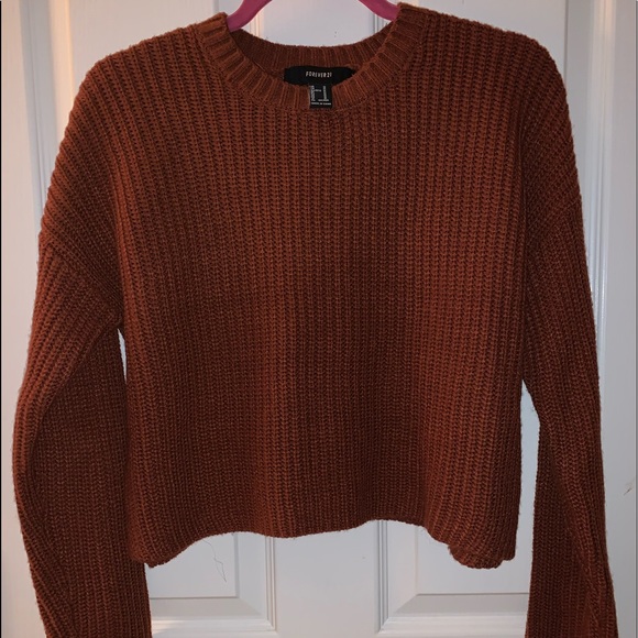 Rust cropped sweater - Picture 1 of 2